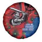 Newcastle Knights ANZAC Personalised Spare Tire Cover Lest We Forget Poppy Camo