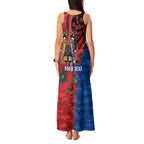 Newcastle Knights ANZAC Personalised Tank Maxi Dress Lest We Forget Poppy Camo