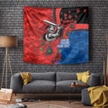 Newcastle Knights ANZAC Personalised Tapestry Lest We Forget Poppy Camo