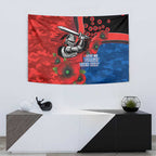 Newcastle Knights ANZAC Personalised Tapestry Lest We Forget Poppy Camo
