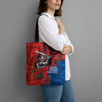 Newcastle Knights ANZAC Personalised Tote Bag Lest We Forget Poppy Camo