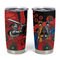 Newcastle Knights ANZAC Personalised Tumbler Cup Lest We Forget Poppy Camo