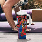 Newcastle Knights ANZAC Personalised Tumbler With Handle Lest We Forget Poppy Camo