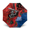 Newcastle Knights ANZAC Personalised Umbrella Lest We Forget Poppy Camo