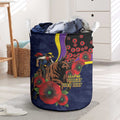 North Queensland Cowboys ANZAC Personalised Laundry Basket Lest We Forget Poppy Camo