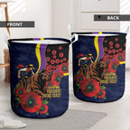 North Queensland Cowboys ANZAC Personalised Laundry Basket Lest We Forget Poppy Camo