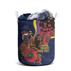 North Queensland Cowboys ANZAC Personalised Laundry Basket Lest We Forget Poppy Camo