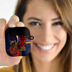 North Queensland Cowboys ANZAC Personalised AirPods Case Lest We Forget Poppy Camo