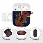 North Queensland Cowboys ANZAC Personalised AirPods Case Lest We Forget Poppy Camo