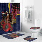 North Queensland Cowboys ANZAC Personalised Bathroom Set Lest We Forget Poppy Camo