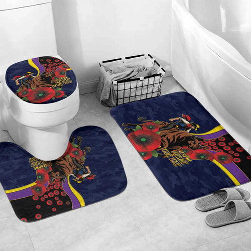 North Queensland Cowboys ANZAC Personalised Bathroom Set Lest We Forget Poppy Camo