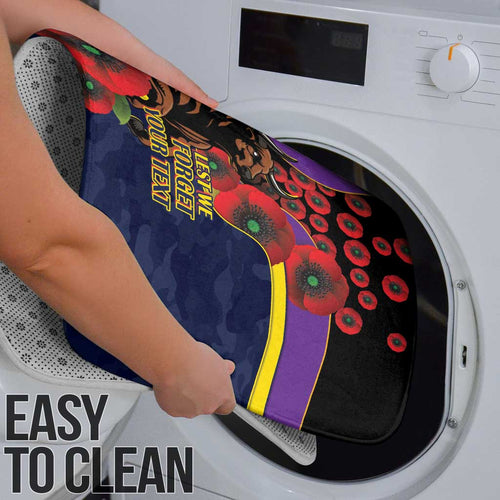 North Queensland Cowboys ANZAC Personalised Bathroom Set Lest We Forget Poppy Camo