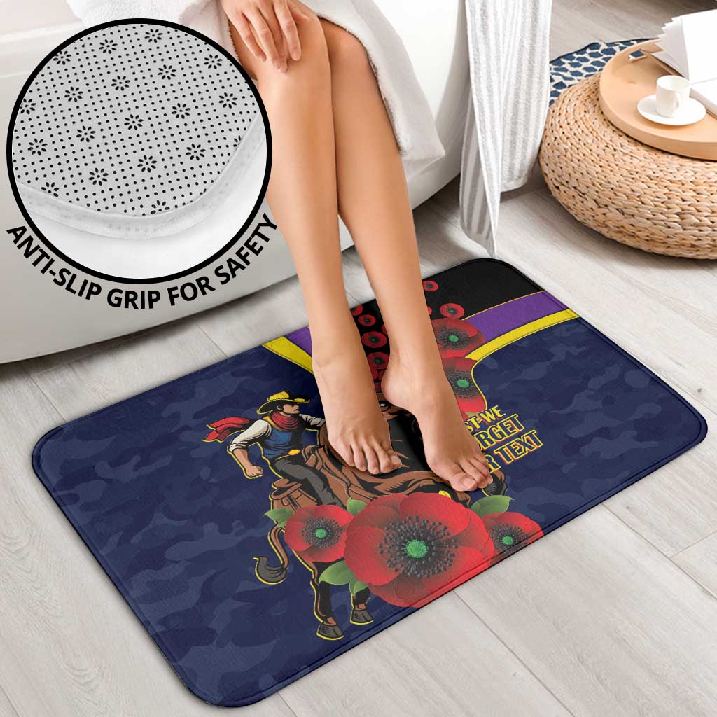 North Queensland Cowboys ANZAC Personalised Bathroom Set Lest We Forget Poppy Camo
