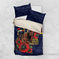 North Queensland Cowboys ANZAC Personalised Bedding Set Lest We Forget Poppy Camo