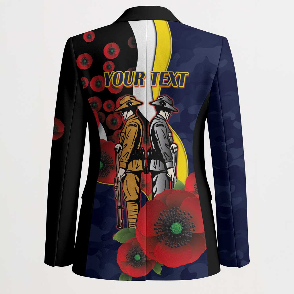 North Queensland Cowboys ANZAC Personalised Blazer Lest We Forget Poppy Camo