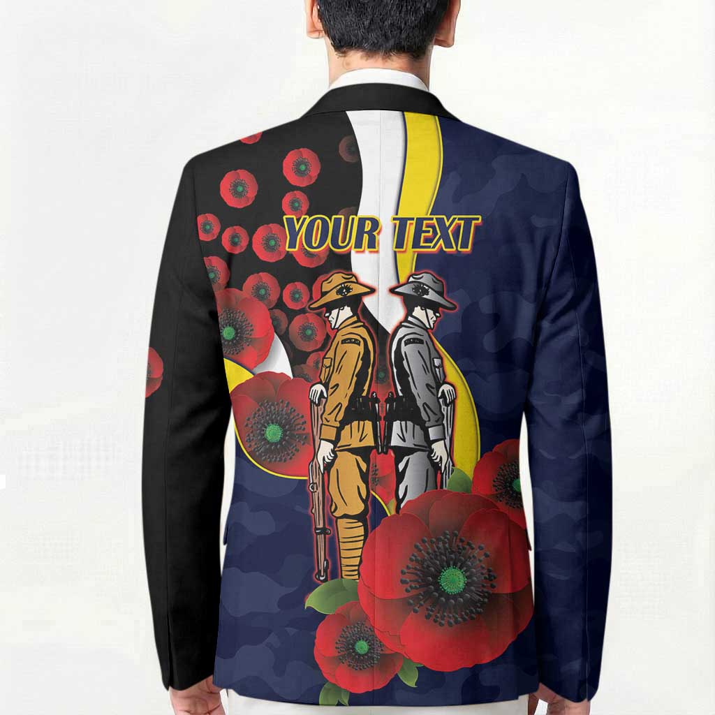 North Queensland Cowboys ANZAC Personalised Blazer Lest We Forget Poppy Camo