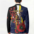 North Queensland Cowboys ANZAC Personalised Blazer Lest We Forget Poppy Camo