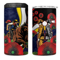 North Queensland Cowboys ANZAC Personalised 4 in 1 Can Cooler Tumbler Lest We Forget Poppy Camo