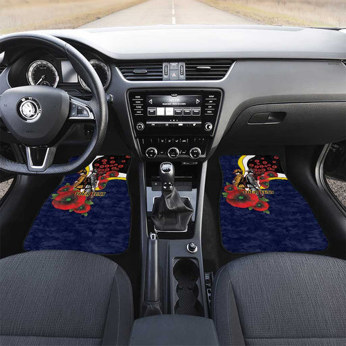 North Queensland Cowboys ANZAC Personalised Car Mats Lest We Forget Poppy Camo