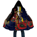 North Queensland Cowboys ANZAC Personalised Cloak Lest We Forget Poppy Camo