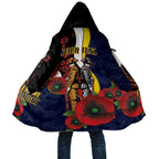 North Queensland Cowboys ANZAC Personalised Cloak Lest We Forget Poppy Camo