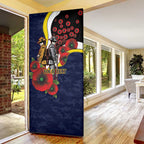 North Queensland Cowboys ANZAC Personalised Door Cover Lest We Forget Poppy Camo