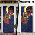 North Queensland Cowboys ANZAC Personalised Door Cover Lest We Forget Poppy Camo