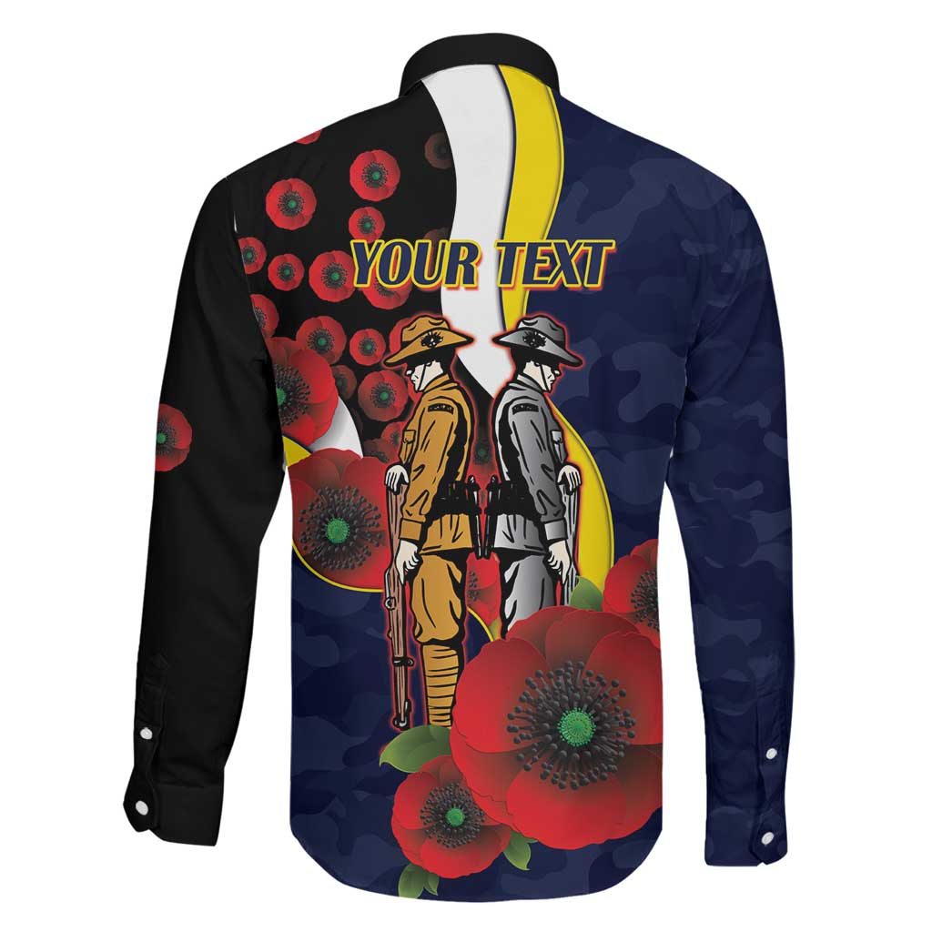North Queensland Cowboys ANZAC Personalised Family Matching Summer Maxi Dress and Hawaiian Shirt Lest We Forget Poppy Camo
