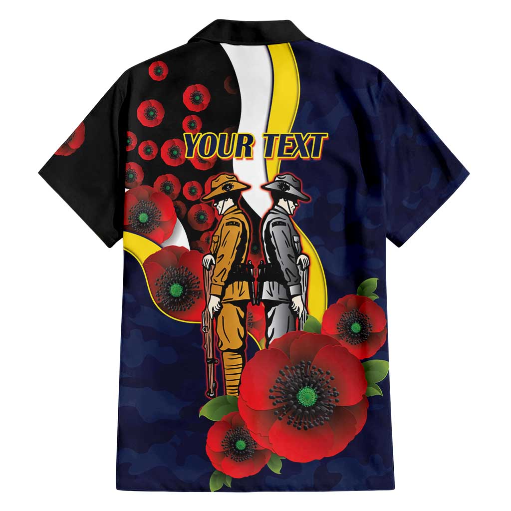 North Queensland Cowboys ANZAC Personalised Family Matching Tank Maxi Dress and Hawaiian Shirt Lest We Forget Poppy Camo