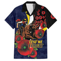 North Queensland Cowboys ANZAC Personalised Hawaiian Shirt Lest We Forget Poppy Camo