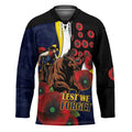 North Queensland Cowboys ANZAC Personalised Hockey Jersey Lest We Forget Poppy Camo