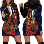 North Queensland Cowboys ANZAC Personalised Hoodie Dress Lest We Forget Poppy Camo
