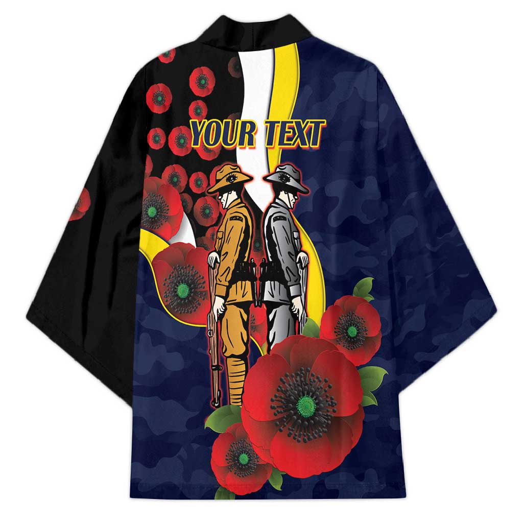 North Queensland Cowboys ANZAC Personalised Kimono Lest We Forget Poppy Camo