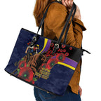 North Queensland Cowboys ANZAC Personalised Leather Tote Bag Lest We Forget Poppy Camo