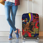 North Queensland Cowboys ANZAC Personalised Luggage Cover Lest We Forget Poppy Camo