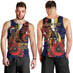 North Queensland Cowboys ANZAC Personalised Men Tank Top Lest We Forget Poppy Camo