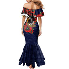 North Queensland Cowboys ANZAC Personalised Mermaid Dress Lest We Forget Poppy Camo