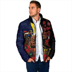 North Queensland Cowboys ANZAC Personalised Padded Jacket Lest We Forget Poppy Camo