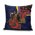 North Queensland Cowboys ANZAC Personalised Pillow Cover Lest We Forget Poppy Camo