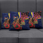 North Queensland Cowboys ANZAC Personalised Pillow Cover Lest We Forget Poppy Camo