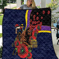 North Queensland Cowboys ANZAC Personalised Quilt Lest We Forget Poppy Camo