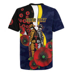 North Queensland Cowboys ANZAC Personalised Rugby Jersey Lest We Forget Poppy Camo