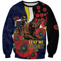 North Queensland Cowboys ANZAC Personalised Sweatshirt Lest We Forget Poppy Camo