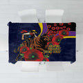 North Queensland Cowboys ANZAC Personalised Tablecloth Lest We Forget Poppy Camo