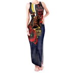 North Queensland Cowboys ANZAC Personalised Tank Maxi Dress Lest We Forget Poppy Camo