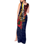 North Queensland Cowboys ANZAC Personalised Tank Maxi Dress Lest We Forget Poppy Camo