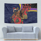 North Queensland Cowboys ANZAC Personalised Tapestry Lest We Forget Poppy Camo