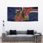 North Queensland Cowboys ANZAC Personalised Tapestry Lest We Forget Poppy Camo