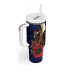 North Queensland Cowboys ANZAC Personalised Tumbler With Handle Lest We Forget Poppy Camo