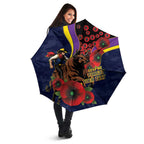 North Queensland Cowboys ANZAC Personalised Umbrella Lest We Forget Poppy Camo